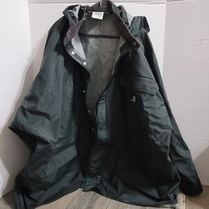 Carhartt Men's Surrey Green Hooded Jacket Waterproof Raincoat Sz 4XL